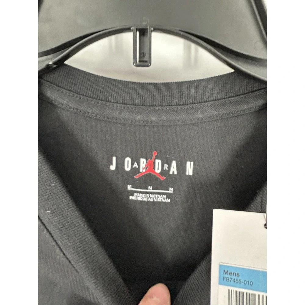 Air‎ Jordan T Shirt Mens Medium Black Long Sleeve Jumpman Logo Cotton Graphic
